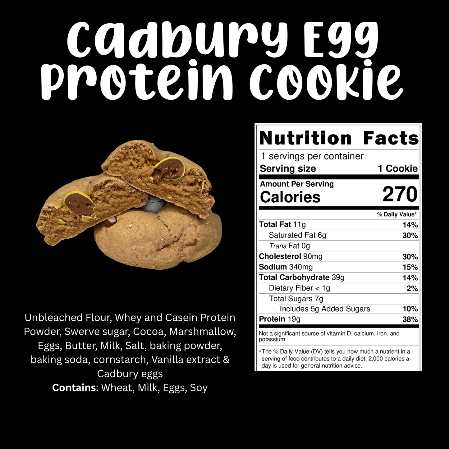 Cadbury Egg Protein Cookie