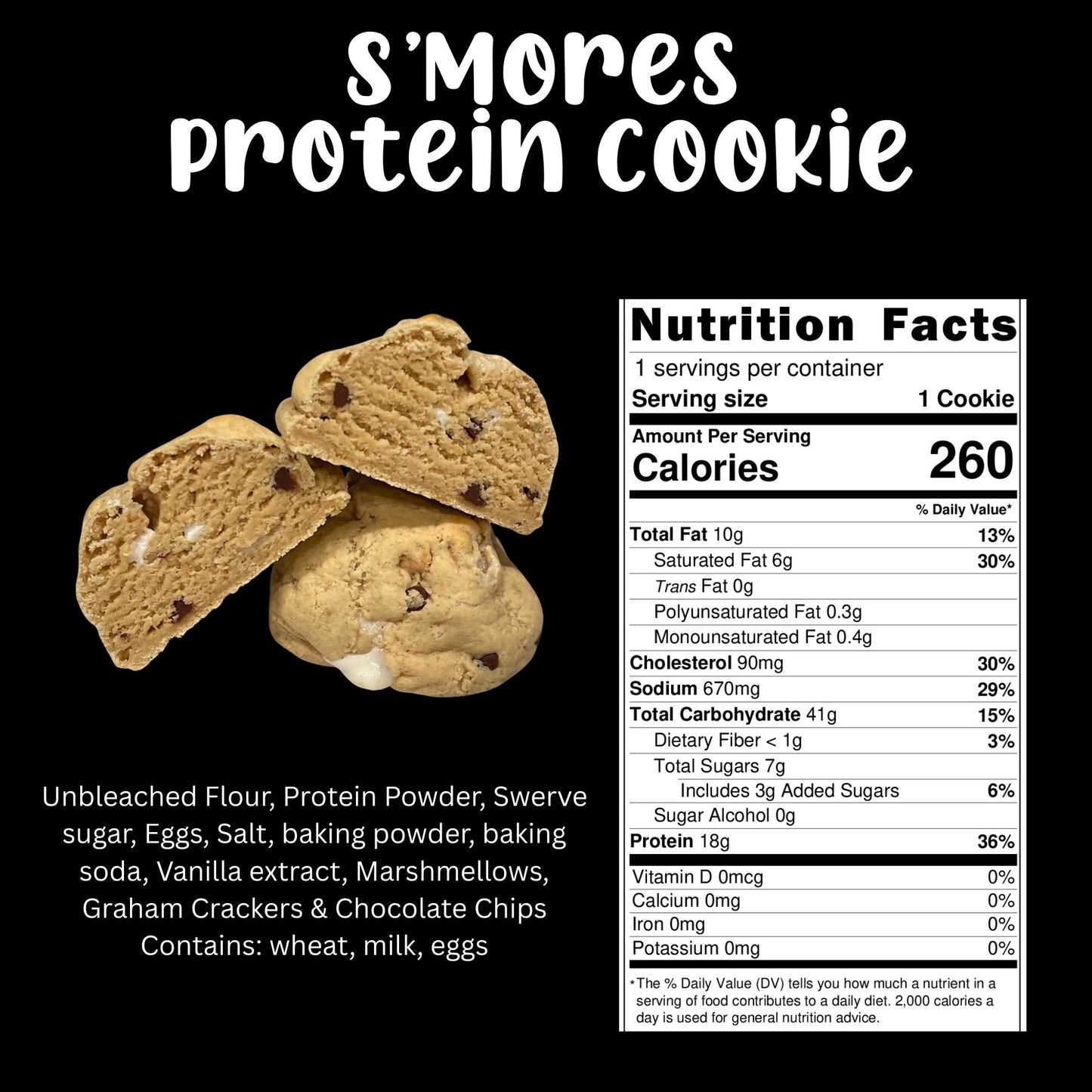 S'Mores Protein Cookie