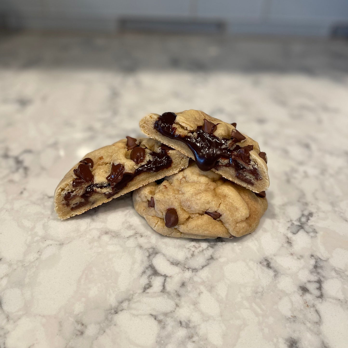 Chocolate Chip Fudge Filled Cookie