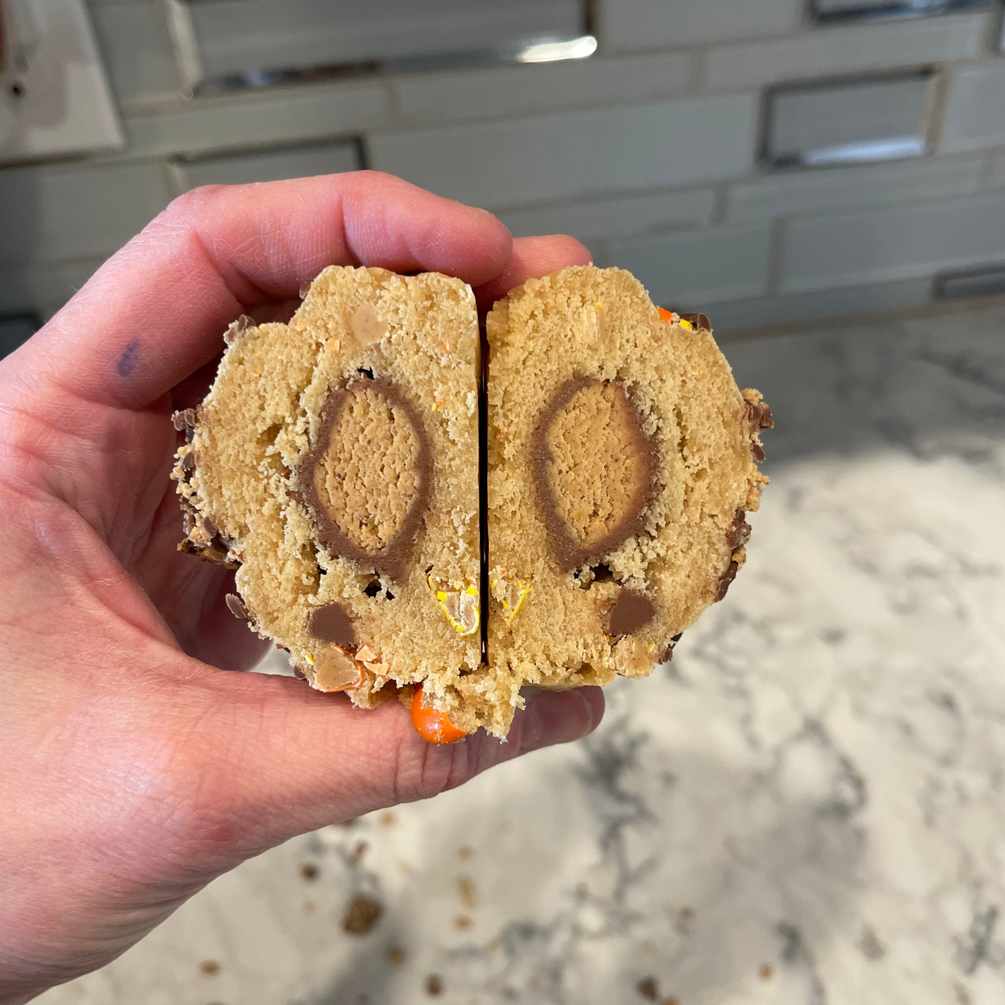 Peanut Butter Stuffed Cookie