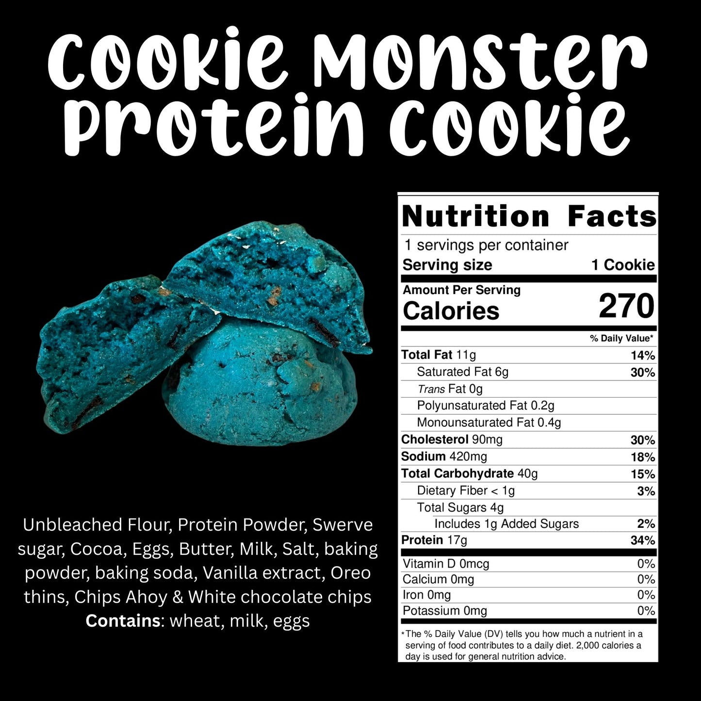 Cookie Monster Protein Cookie