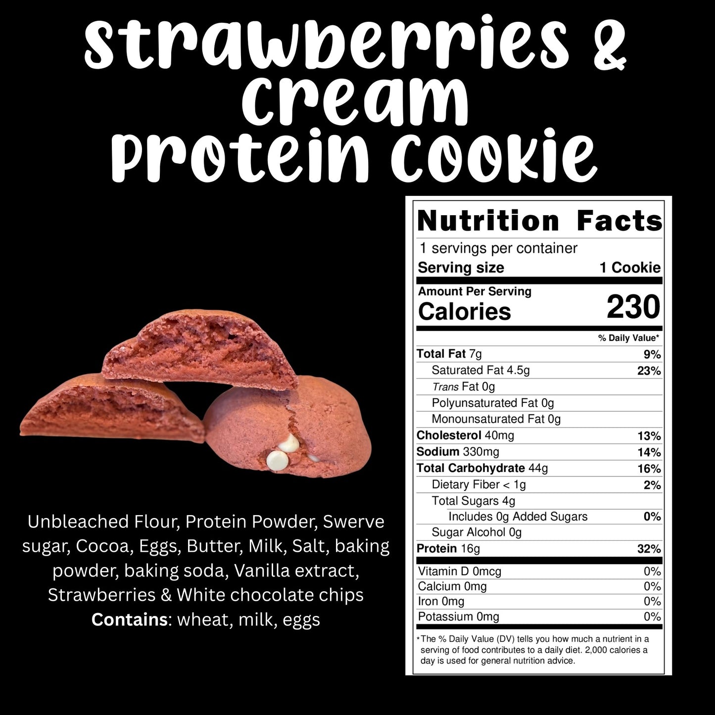 Strawberries 'N Cream Protein Cookie