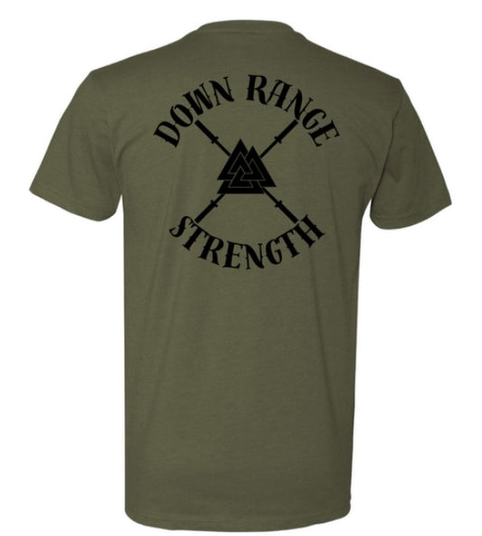 Down Range Strength Military Green Shirt