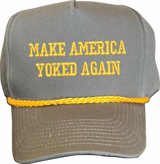 Make America Yoked Again Hat Olive & Gold