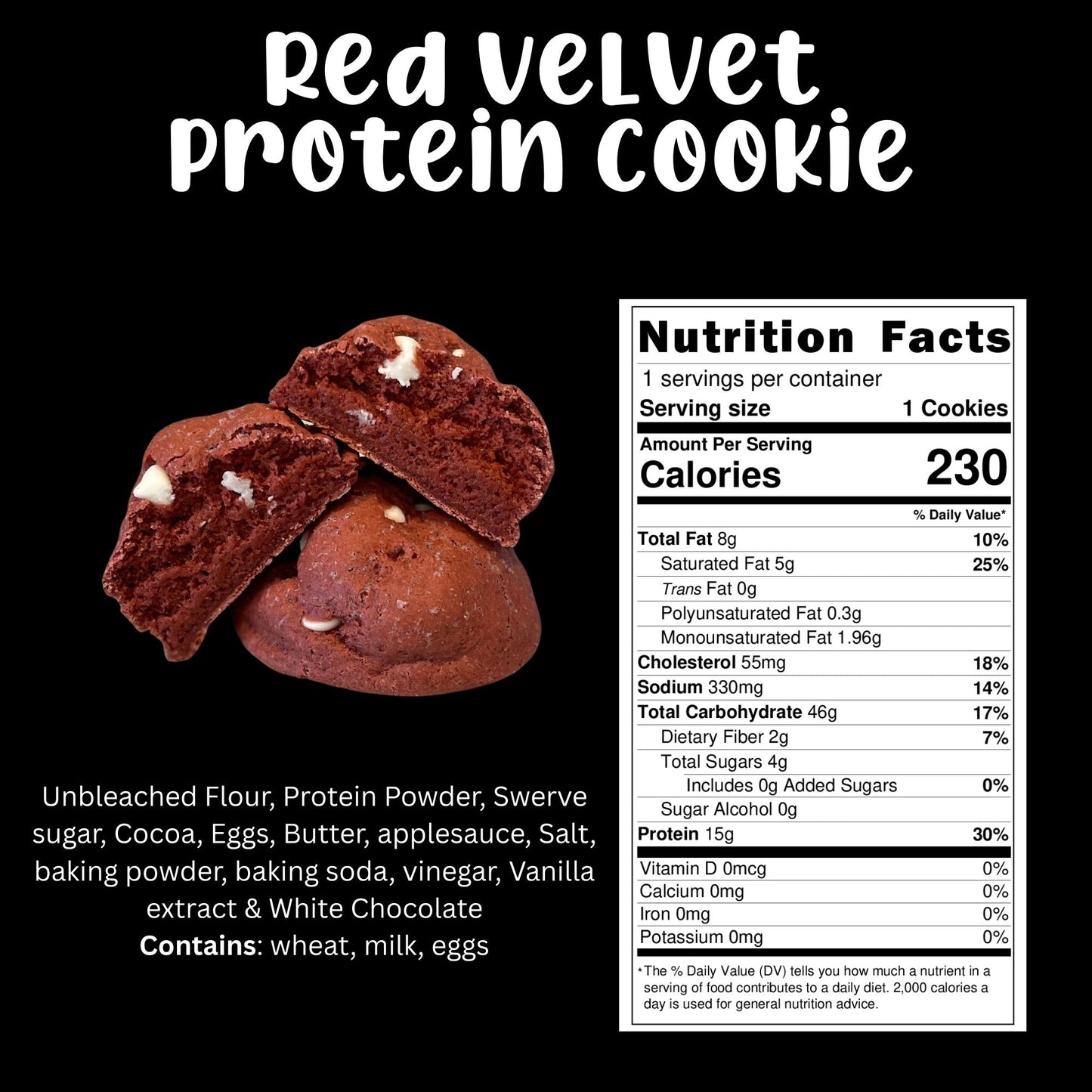 Red Velvet Protein Cookie