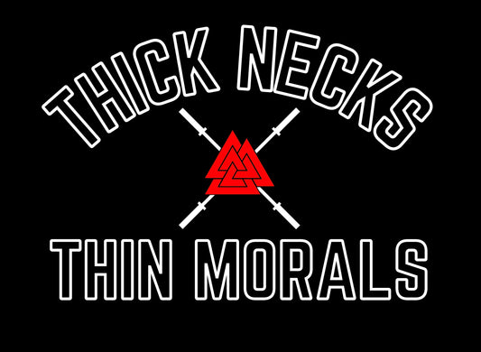 Thick Necks Thin Morals 3x2' Banner
