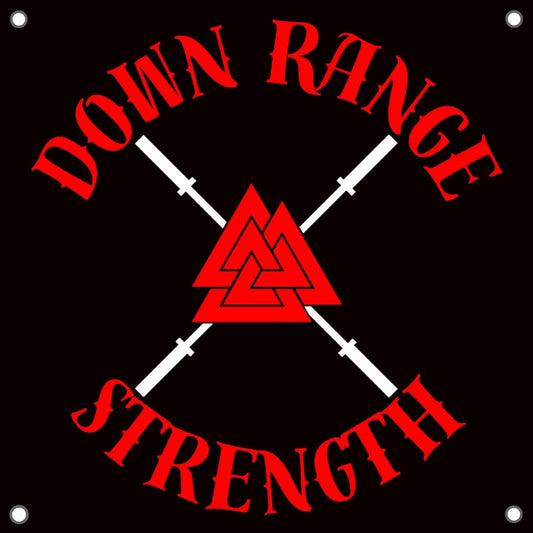 Down Range Strength 3x3' Banner