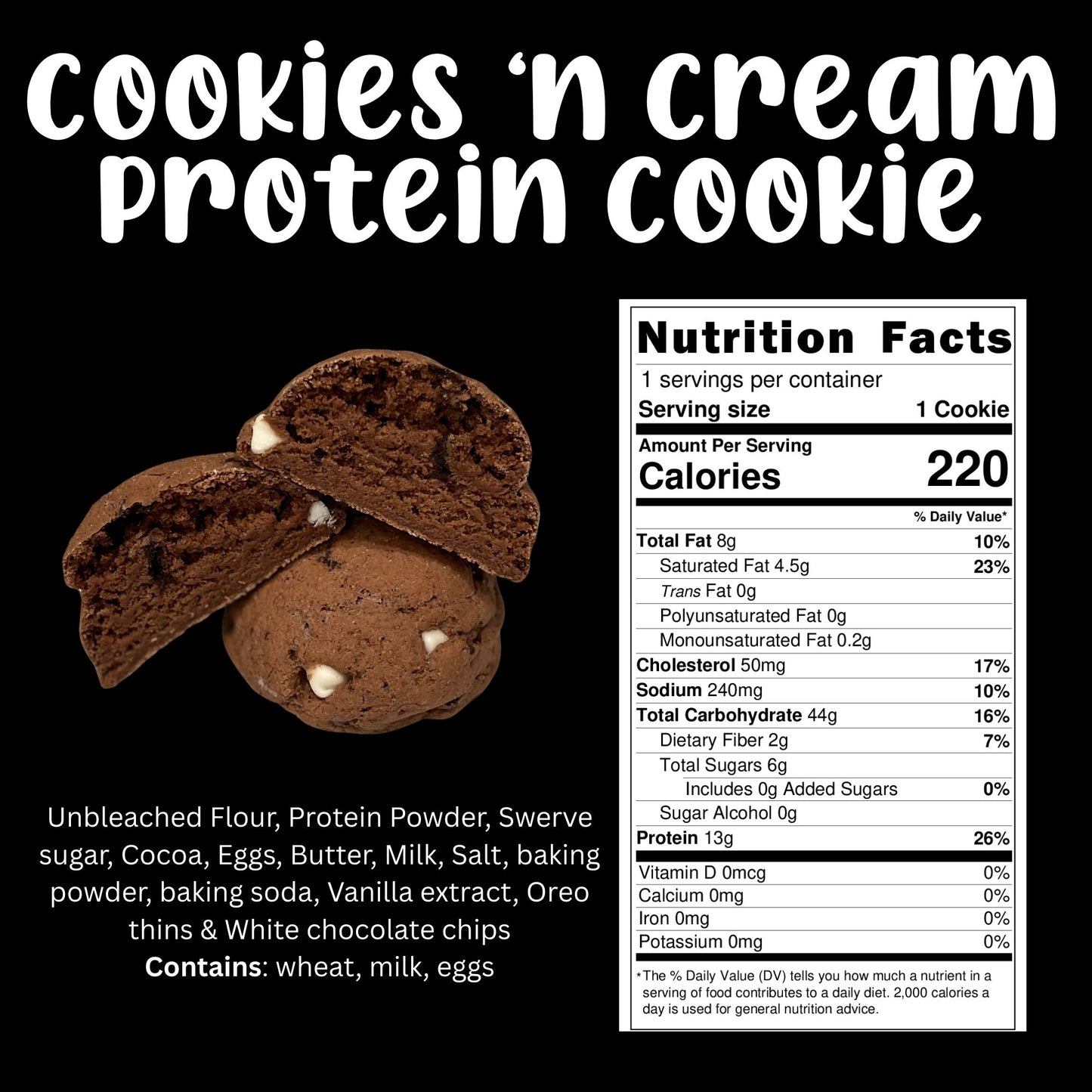 Cookies 'n Cream Protein Cookie