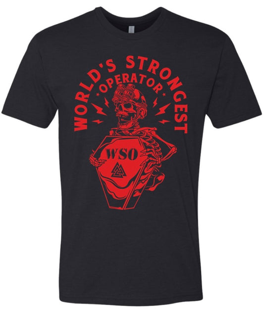 World's Strongest Operator T-Shirt Red