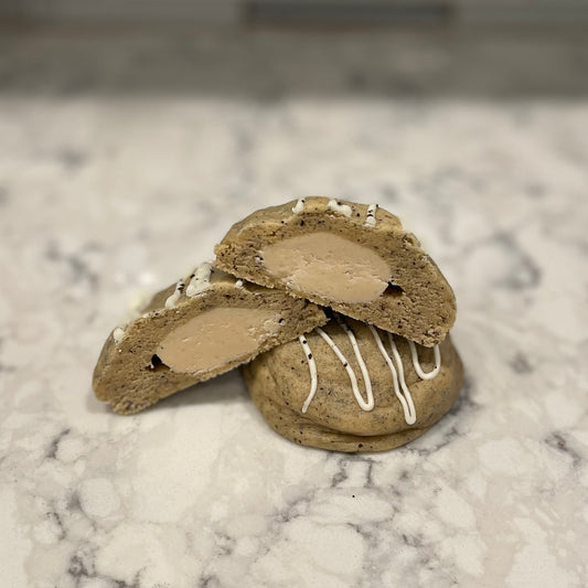 Caramel Vanilla Chai Latte Stuffed Cookie