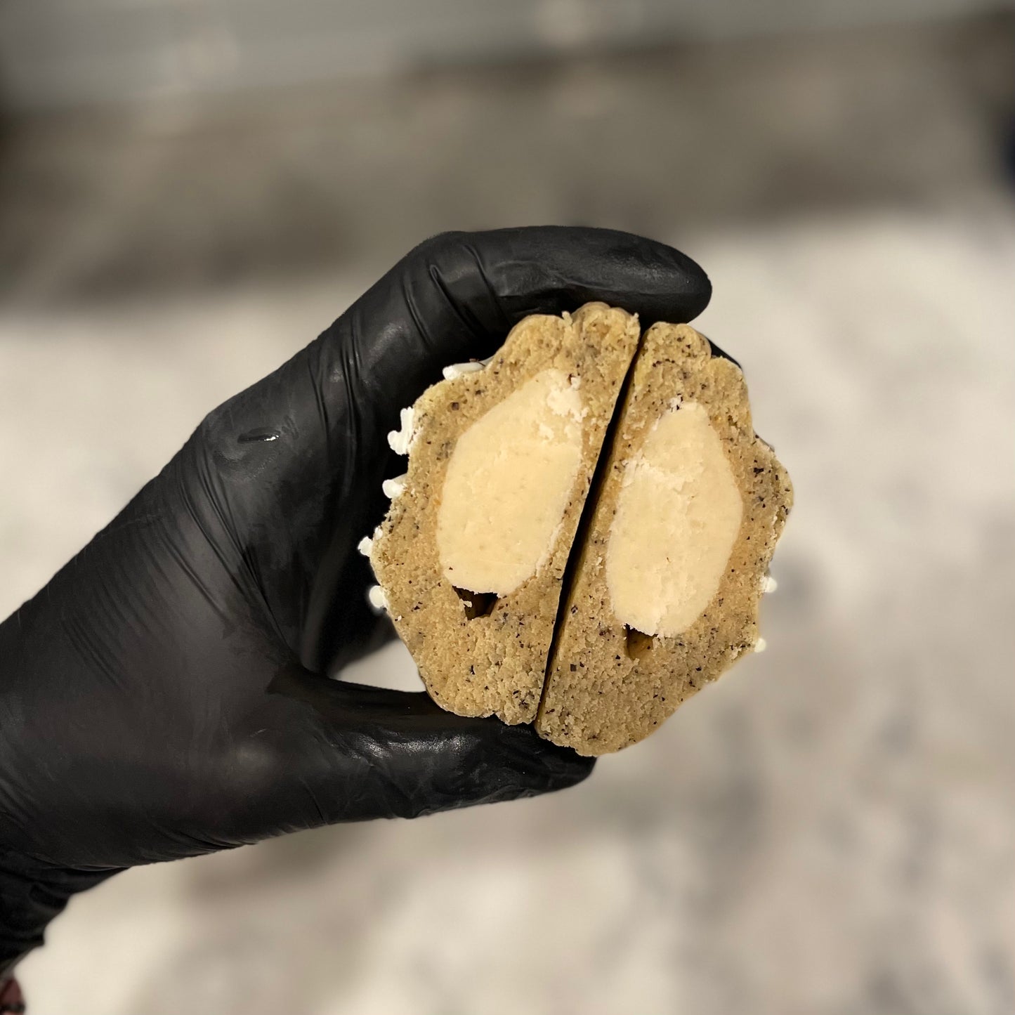 Caramel Vanilla Chai Latte Stuffed Cookie