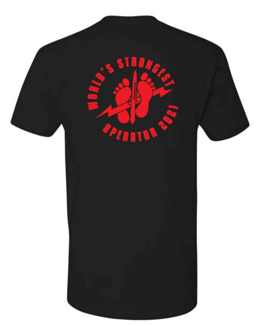 World's Strongest Operator Red Circle T-Shirt